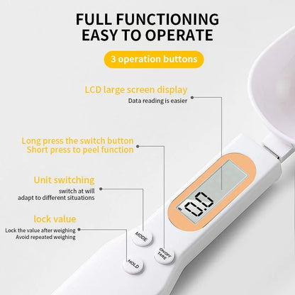 Mini Spoon Scale Digital Kitchen Scale Electronic LCD Food Scale 0.1-500G Cooking Flour Milk Coffee Powder Weight Measure Spoon